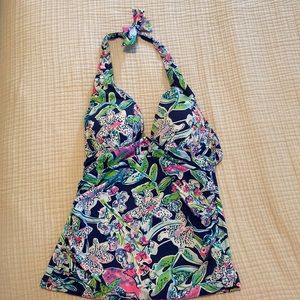Lilly pulitzer bliss halter tank swim top